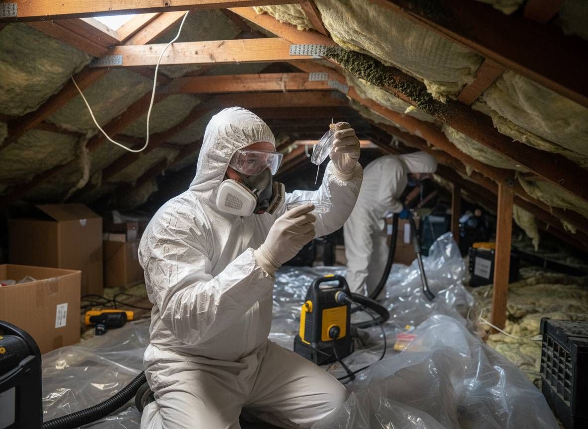 Attic mold testing and removal in Montrose