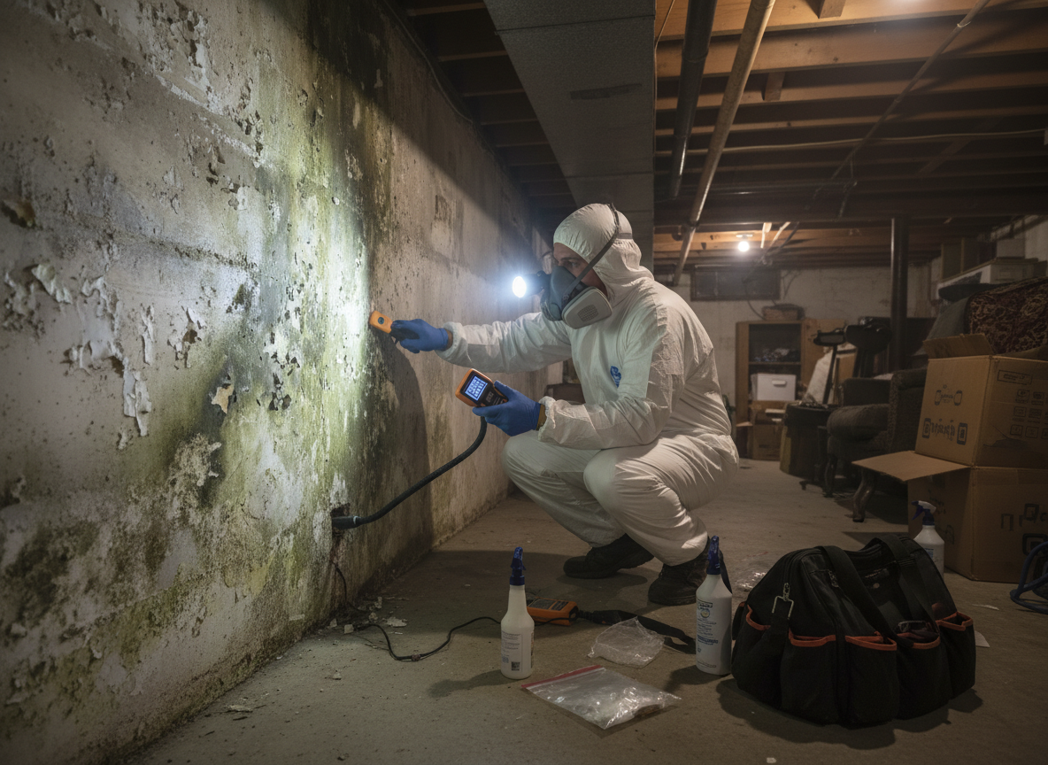 Basement mold inspection in Montrose
